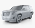 Cadillac Escalade 2018 3D模型 clay render