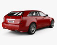 Cadillac CTS sport wagon 2014 3d model back view