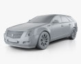 Cadillac CTS sport wagon 2014 Modèle 3d clay render