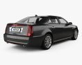 Cadillac SLS 2014 3d model back view