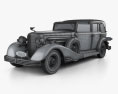 Cadillac V-16 town car 1933 3Dモデル wire render