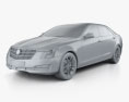 Cadillac ATS L 2018 Modello 3D clay render