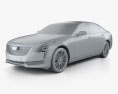 Cadillac CT6 2019 3d model clay render