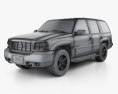 Cadillac Escalade 2001 3D模型 wire render