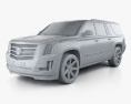 Cadillac Escalade ESV Platinum 2018 3D模型 clay render