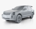 Cadillac SRX 2009 3d model clay render