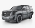 Cadillac Escalade (EU) 2018 3D模型 wire render