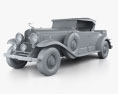 Cadillac V-16 雙座敞篷車 1930 3D模型 clay render