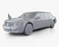 Cadillac US Presidential State Car 2020 3D модель clay render