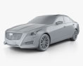 Cadillac CTS Premium Luxury 2019 3d model clay render