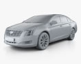 Cadillac XTS 2019 3d model clay render