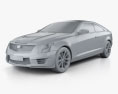 Cadillac ATS-V coupe 2018 3d model clay render