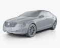 Cadillac ATS Premium Performance sedan 2020 3d model clay render