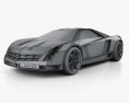 Cadillac Cien 概念 2002 3D模型 wire render