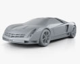 Cadillac Cien Concept 2002 3d model clay render