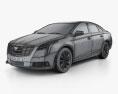 Cadillac XTS 2020 3d model wire render