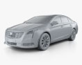 Cadillac XTS 2020 3d model clay render