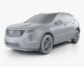 Cadillac XT4 2021 3d model clay render