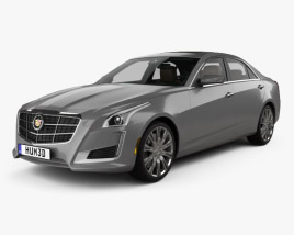 Cadillac CTS 인테리어 가 있는 2016 3D 모델 