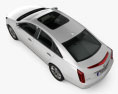 Cadillac XTS 带内饰 2013 3D模型 顶视图