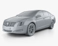 Cadillac XTS 带内饰 2013 3D模型 clay render