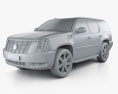 Cadillac Escalade 2014 3D模型 clay render