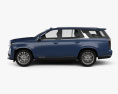 Cadillac Escalade Luxury 2022 3D模型 侧视图