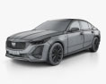 Cadillac CT5 V 2022 3d model wire render