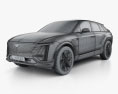 Cadillac Lyriq 2022 3D模型 wire render