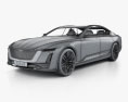 Cadillac Escala HQインテリアと 2016 3Dモデル wire render