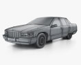 Cadillac Fleetwood Brougham 1996 3D модель wire render