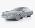 Cadillac Fleetwood Brougham 1996 3D модель clay render