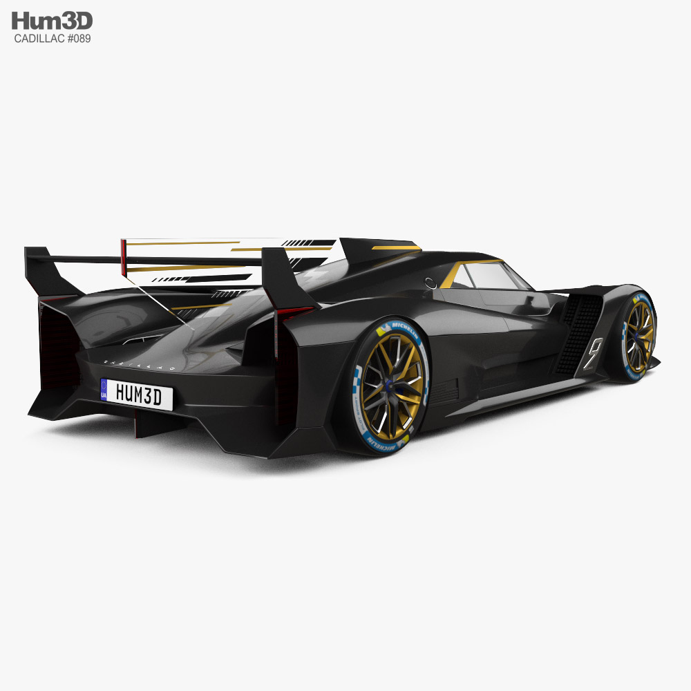 Cadillac Project GTP Hypercar 2022 3D-Modell Rückansicht