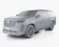 Cadillac Escalade ESV V 2021 3D-Modell clay render