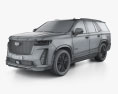 Cadillac Escalade V 2021 3D-Modell wire render