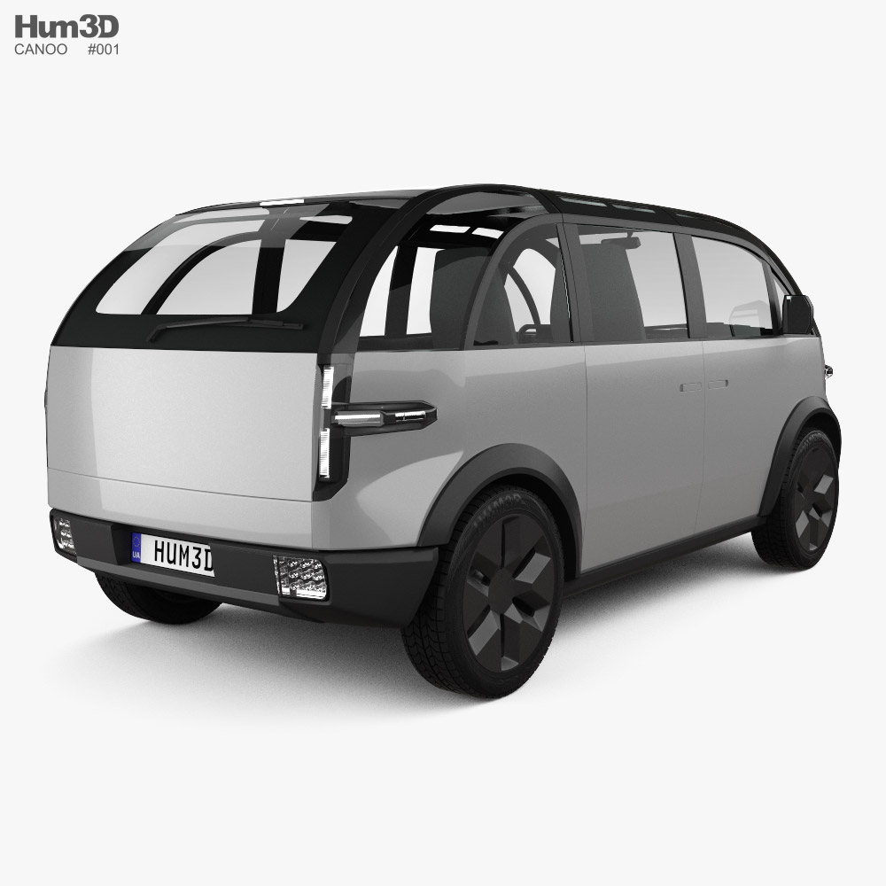 Canoo Lifestyle Vehicle Premium 2022 3d model back view