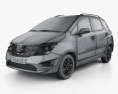 Changan CX20 2014 3D-Modell wire render