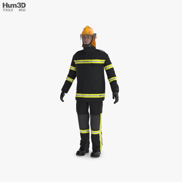 Firefighter 3D model