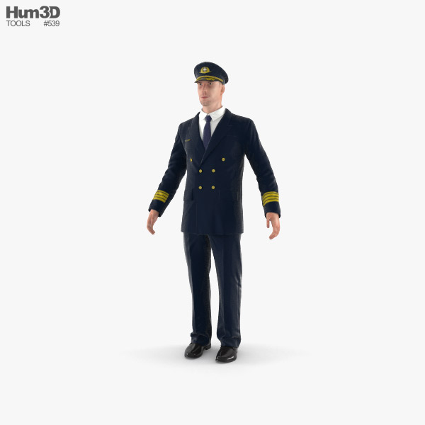 Pilote de ligne Modèle 3D