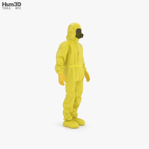 Hazmat Worker 3D model - Characters on Hum3D