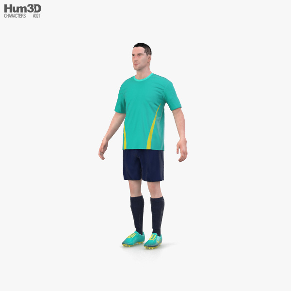 Fußballspieler 3D-Modell