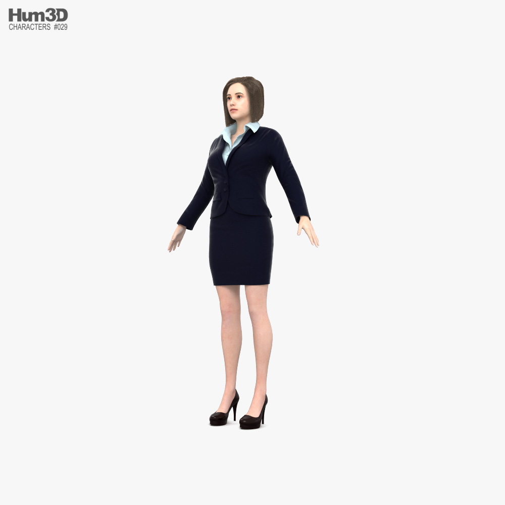 Mulher de negócios Modelo 3d