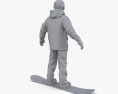 El hombre del snowboard Modelo 3D
