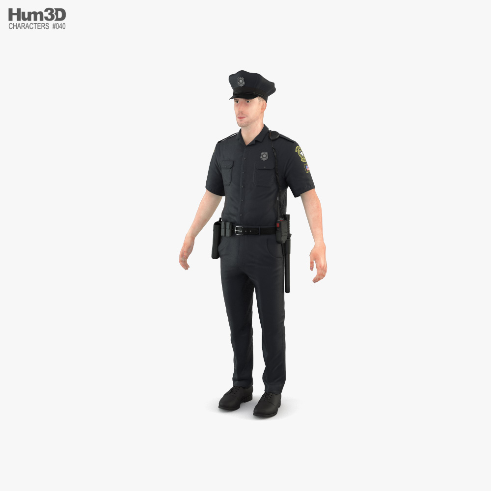 경찰관 3D 모델 