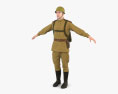 WW2 ソビエト兵士 3Dモデル
