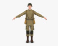 Soldato americano della seconda guerra mondiale Modello 3D