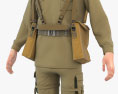 Солдат США Другої світової війни 3D модель
