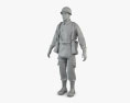 Soldato americano della seconda guerra mondiale Modello 3D