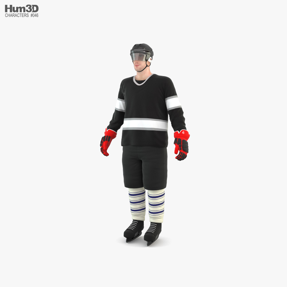Giocatore di hockey Modello 3D