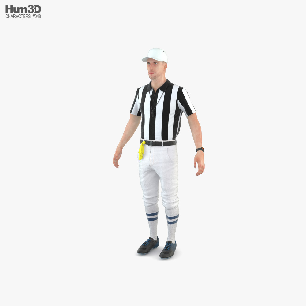 American Football Referee 3d model